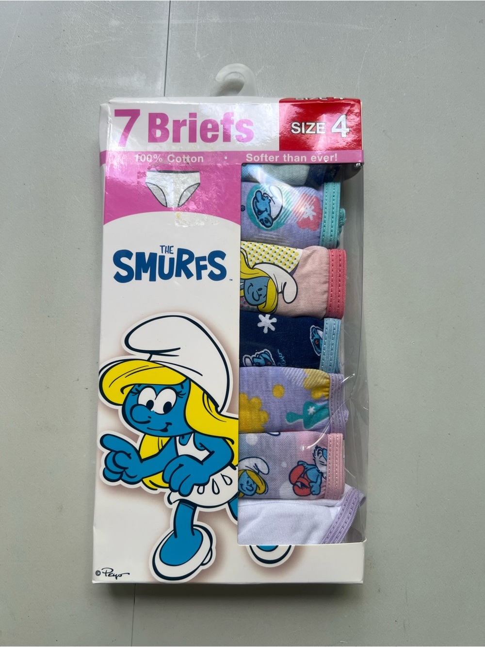The Smurfs Girls' 7-Pack Briefs - Multi-Color (Size 4)